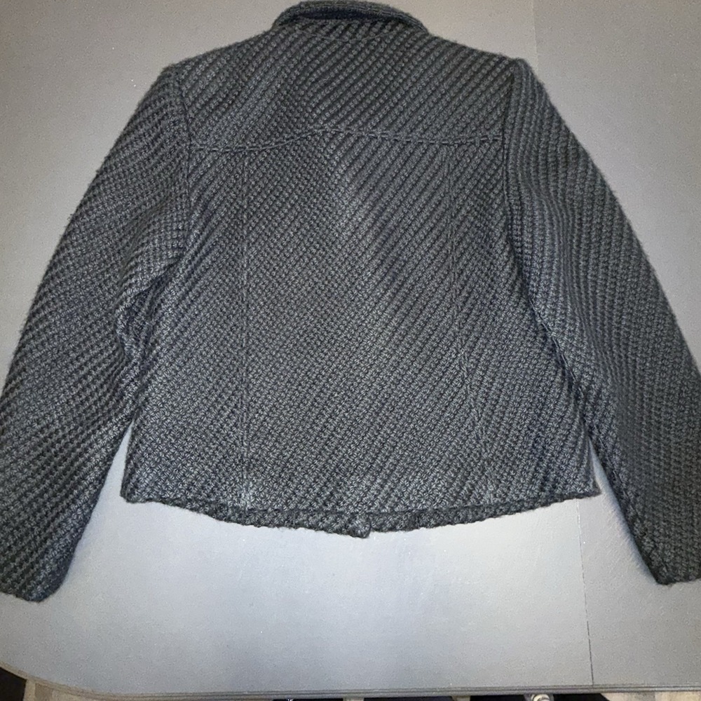 Madison‎ Hill NY Waist Length Blazer Black Sz 12 Acrylic/Wool Blend Cottagecore - Picture 12 of 12